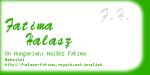 fatima halasz business card